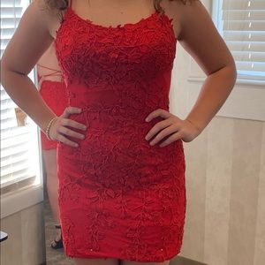 Sherri Hill Red Short Dress